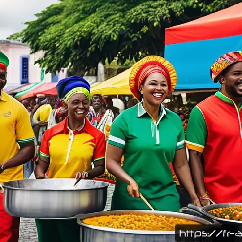 앤티가 바부다 독립 기념일 - A vibrant street parade in Antigua and Barbuda during Independence Day celebrations, featuring a div...
