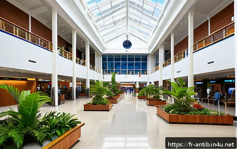 앤티가 바부다 크루즈 터미널 - A bright, modern cruise terminal in Antigua and Barbuda, featuring spacious air-conditioned interior...
