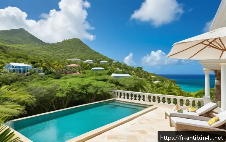 앤티가 바부다 부동산 가격 - A luxurious Caribbean villa near English Harbour, Antigua, showcasing elegant colonial architecture ...